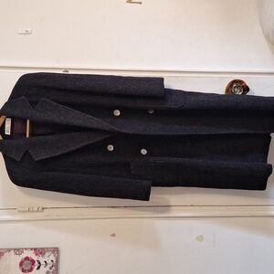 Charcoal Wool Trench Coat